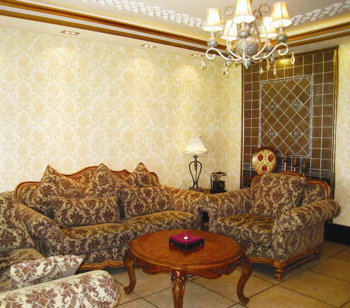 giấy dán tường phòng khách